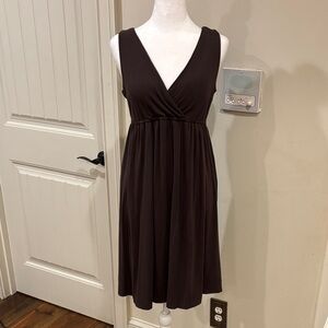 New York & Company Chocolate Brown Midi Dress